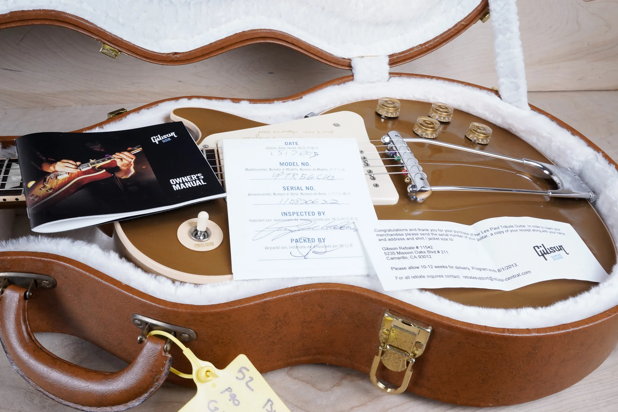 Gibson Les Paul '52 Tribute 2013 All Gold w/ OHSC - Image 3