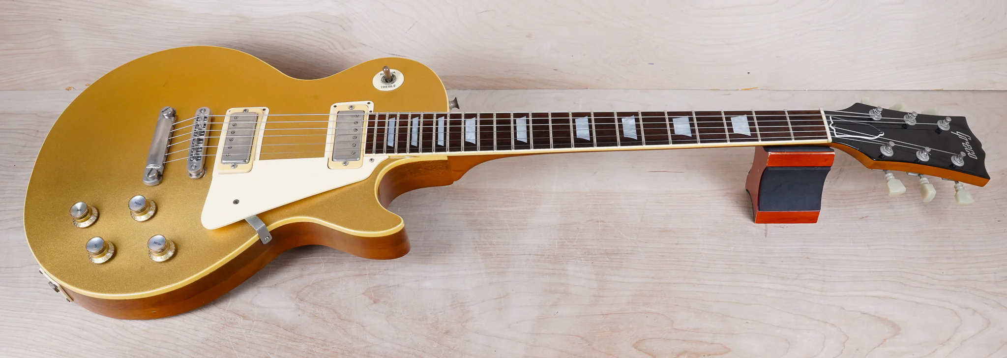 Greco EG-500 Deluxe MIJ 1979 Gold Top Maxon Mini Humbuckers Vintage Japan w/ Bag - Image 2
