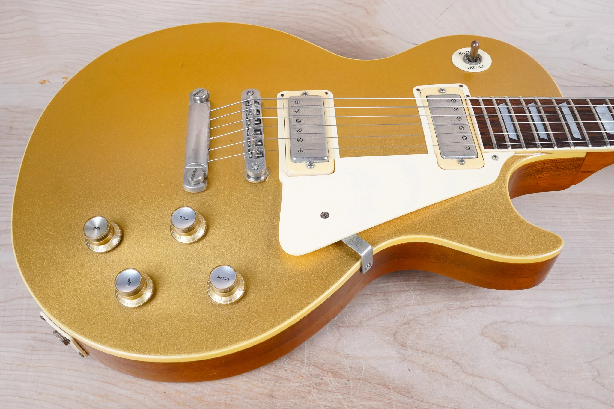 Greco EG-500 Deluxe MIJ 1979 Gold Top Maxon Mini Humbuckers Vintage Japan w/ Bag - Image 4