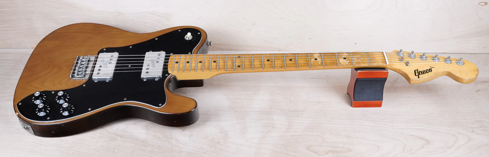 Greco TD-500 MIJ 1974 Mocha Maxon Pickups Vintage Japan Deluxe w/ Bag - Image 2