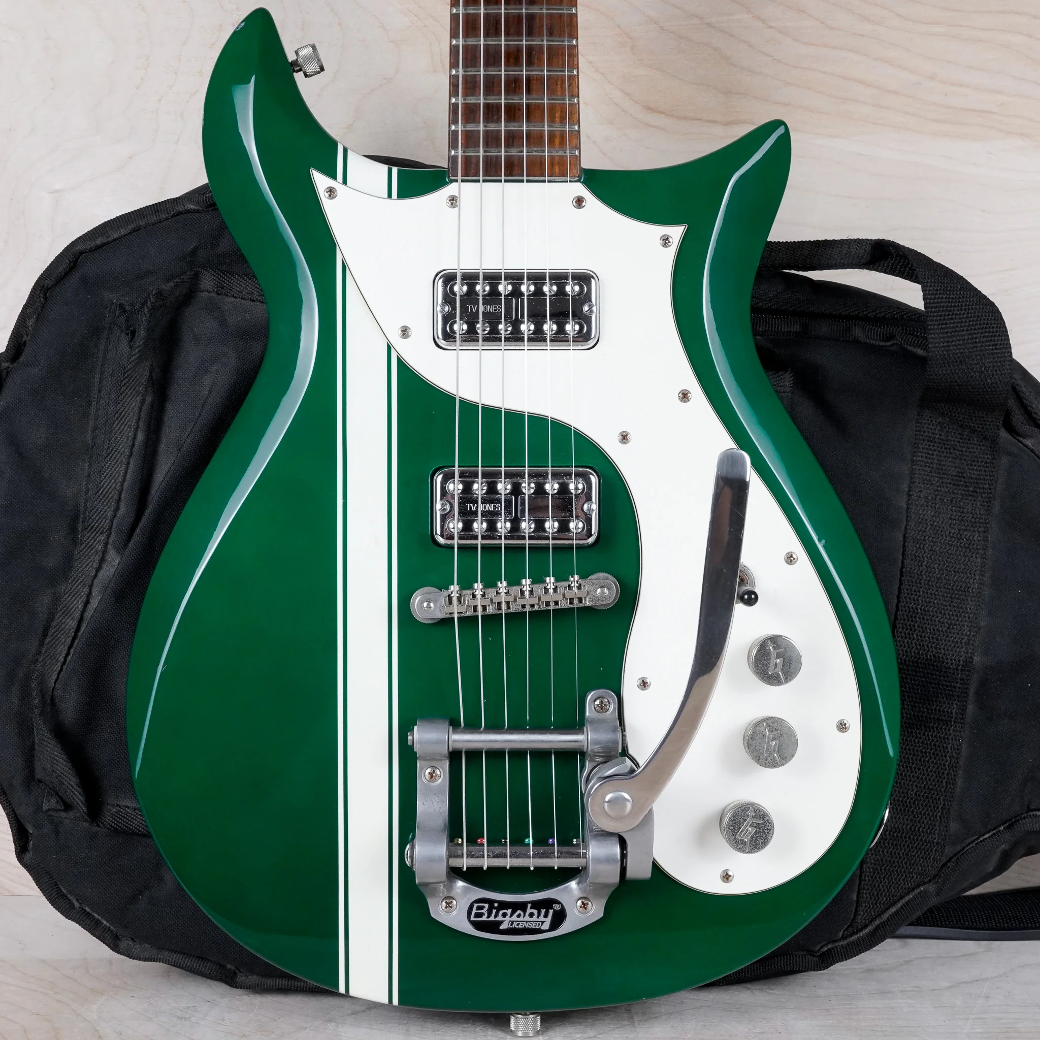 Gretsch G5135GL Electromatic G. Love Signature Corvette 2009 Phili-Green w/ Competition Stripe w/ Bag