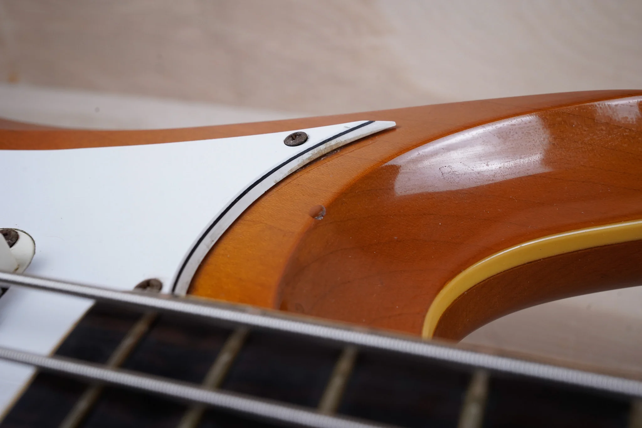 Guyatone EB-9 Custom Bass MIJ 1976 Natural Vintage Made in Japan w/ Bag - Image 8