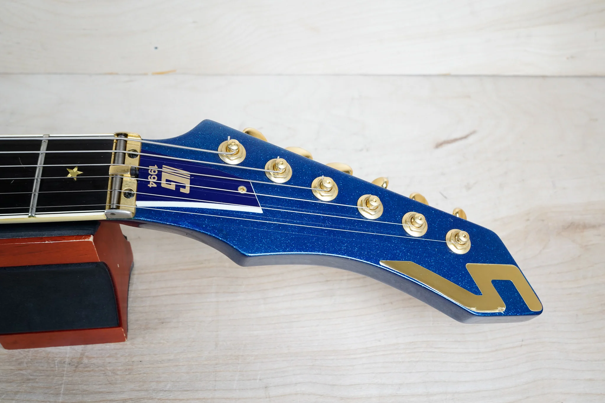 Guyatone LG-2100M Sharp 5 MIJ 1994 Blue Made in Japan w/ Hard Case - Image 4