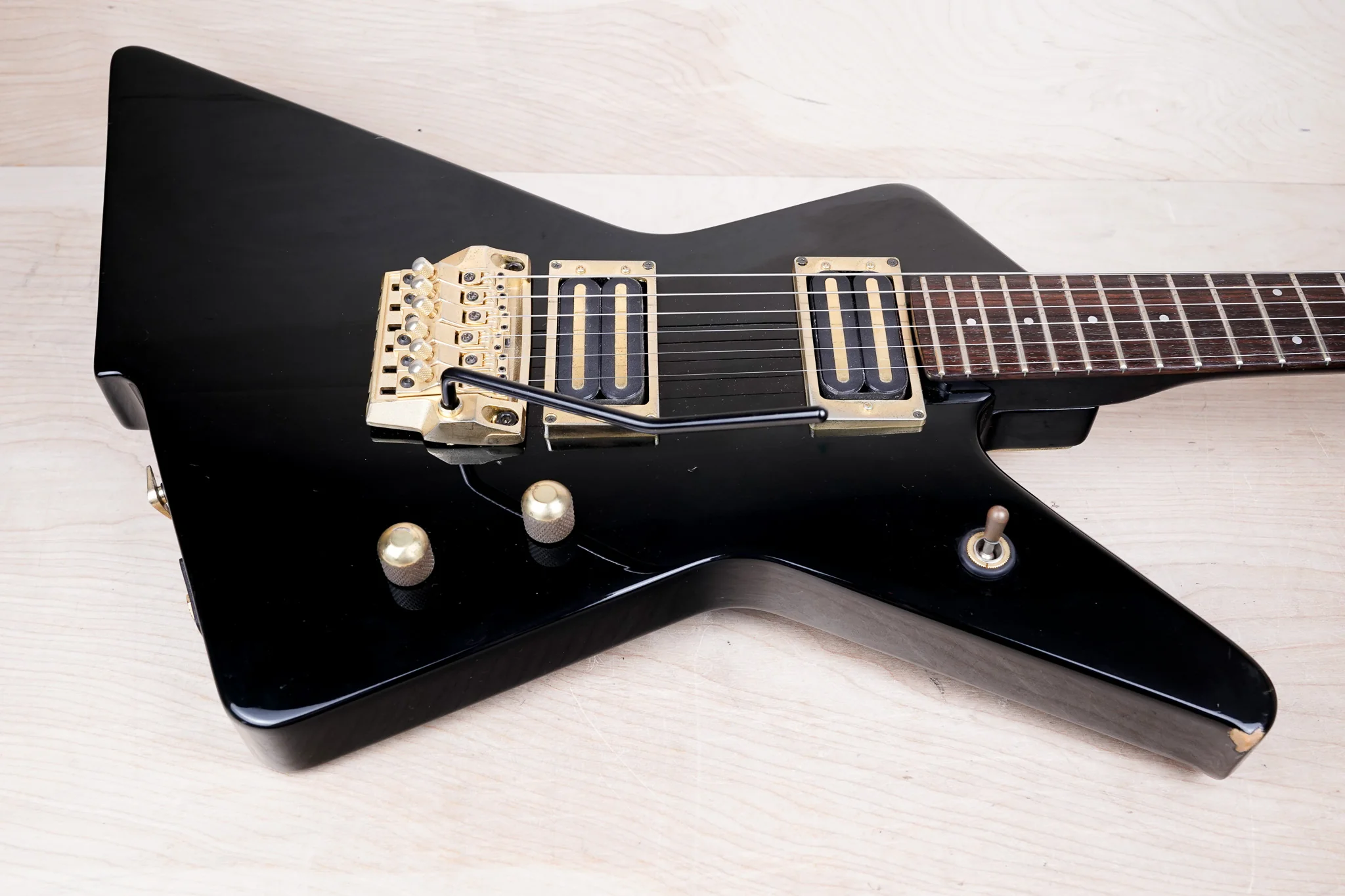 Ibanez Destroyer II DT330 MIJ 1985 Black Vintage Made in Japan Fujigen w/ Bag - Image 5