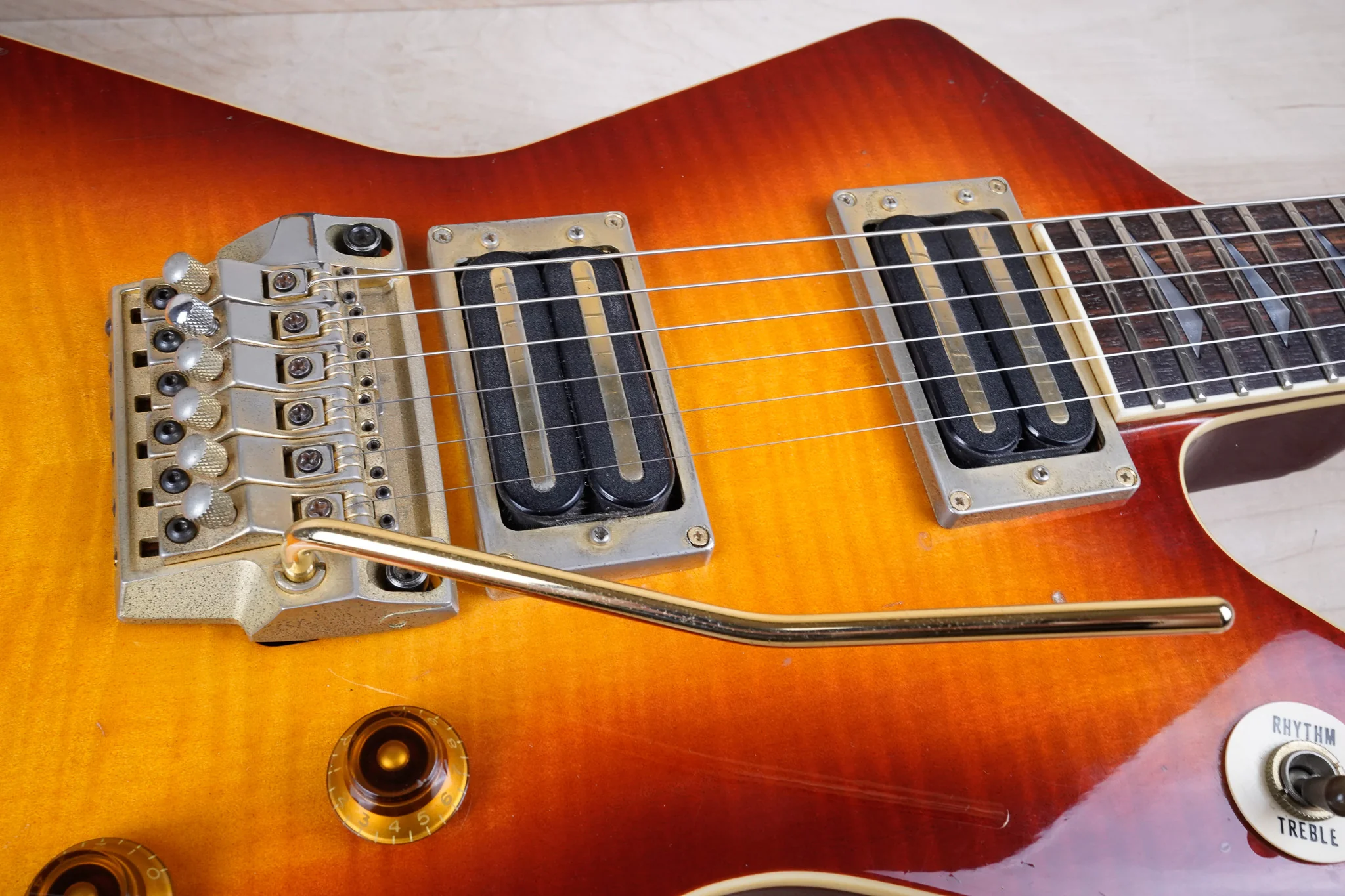 Ibanez Destroyer II DT450 MIJ 1984 Cherry Sunburst Pro Rock'r Tremolo Vintage Japan w/ Bag - Image 13