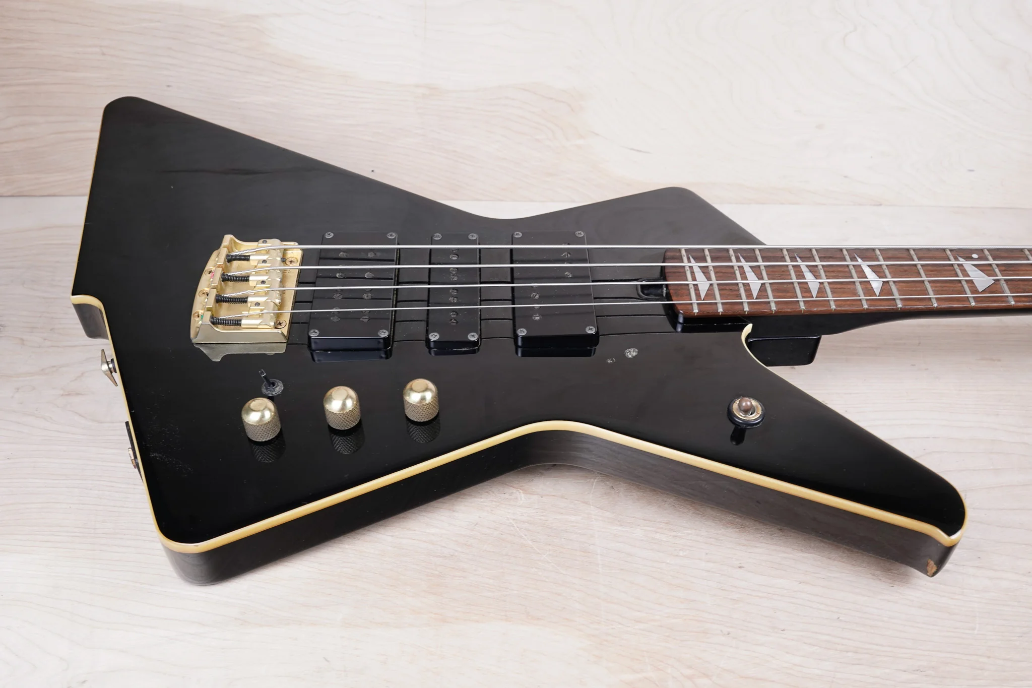 Ibanez Destroyer II DT870 Bass MIJ 1984 Black Vintage Japan Fujigen w/ Hard Case - Image 5