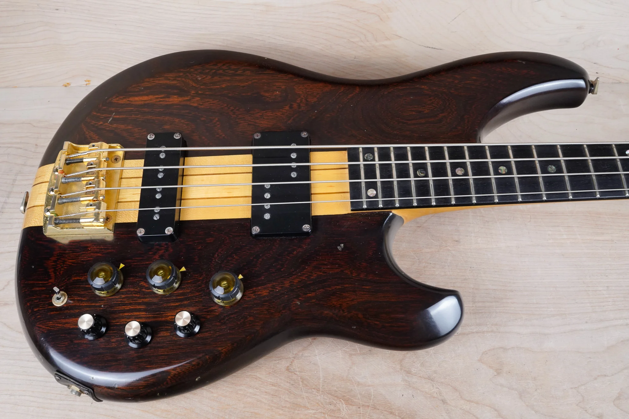 Ibanez Musician Bass MC924 MIJ 1983 Dark Stain Vintage Japan Neck Through w/ Bag - Image 4