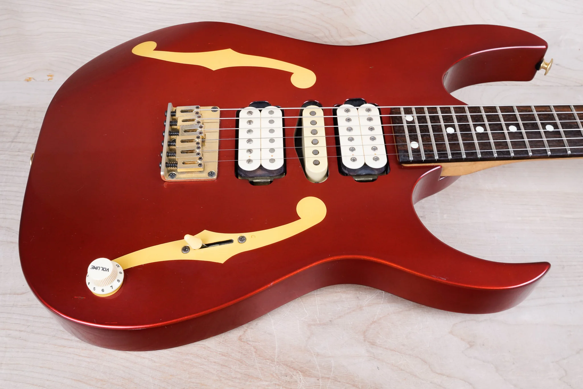 Ibanez PGM-500 Paul Gilbert Signature MIJ 1993 Candy Apple HSH Japan w/ Bag - Image 4