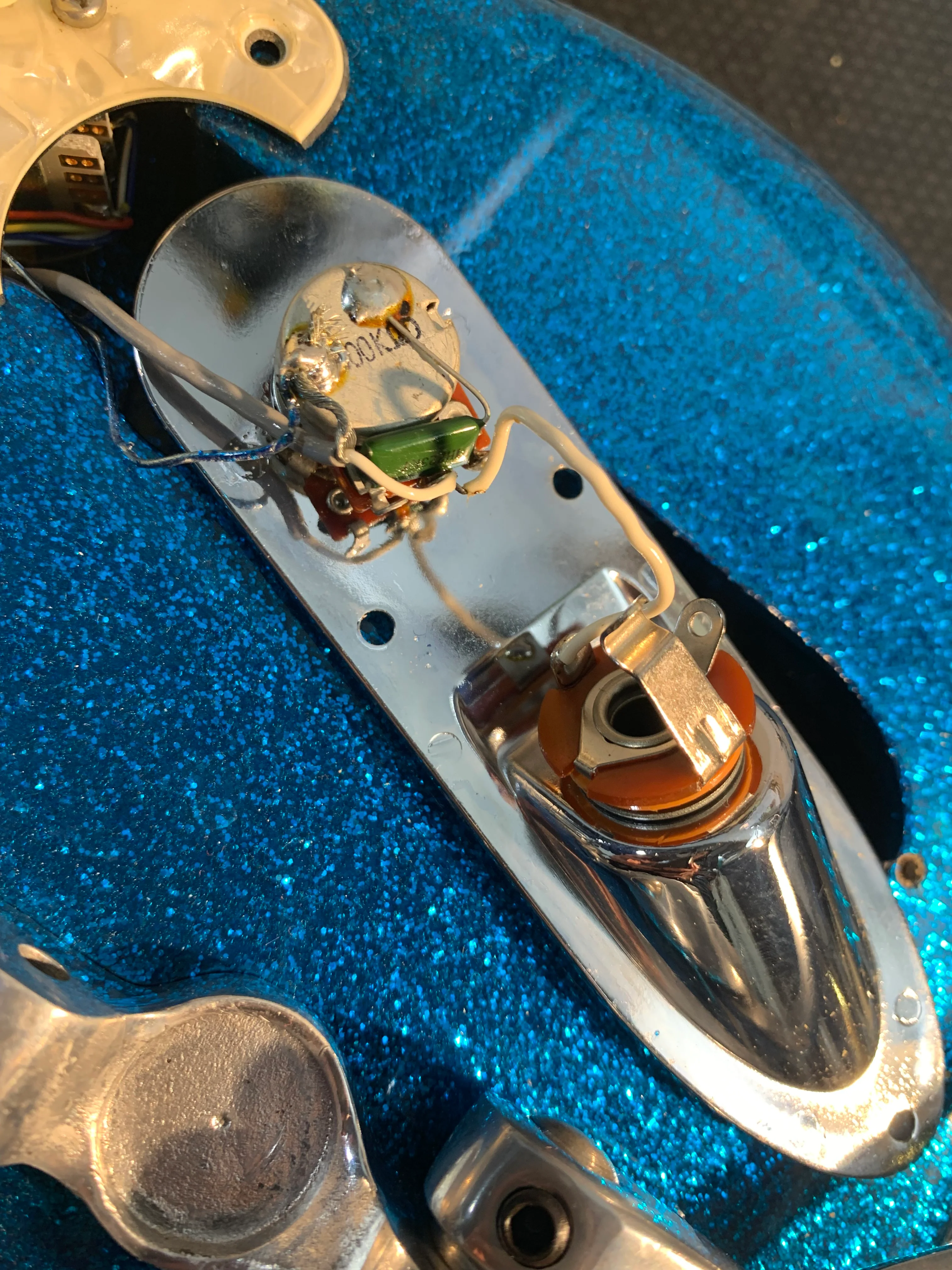 Ibanez Talman TC825 MIJ 1996 Flaked Blue Sparkle Factory Bigsby Super '58 Pickups Fujigen Japan w/ OHSC - Image 25