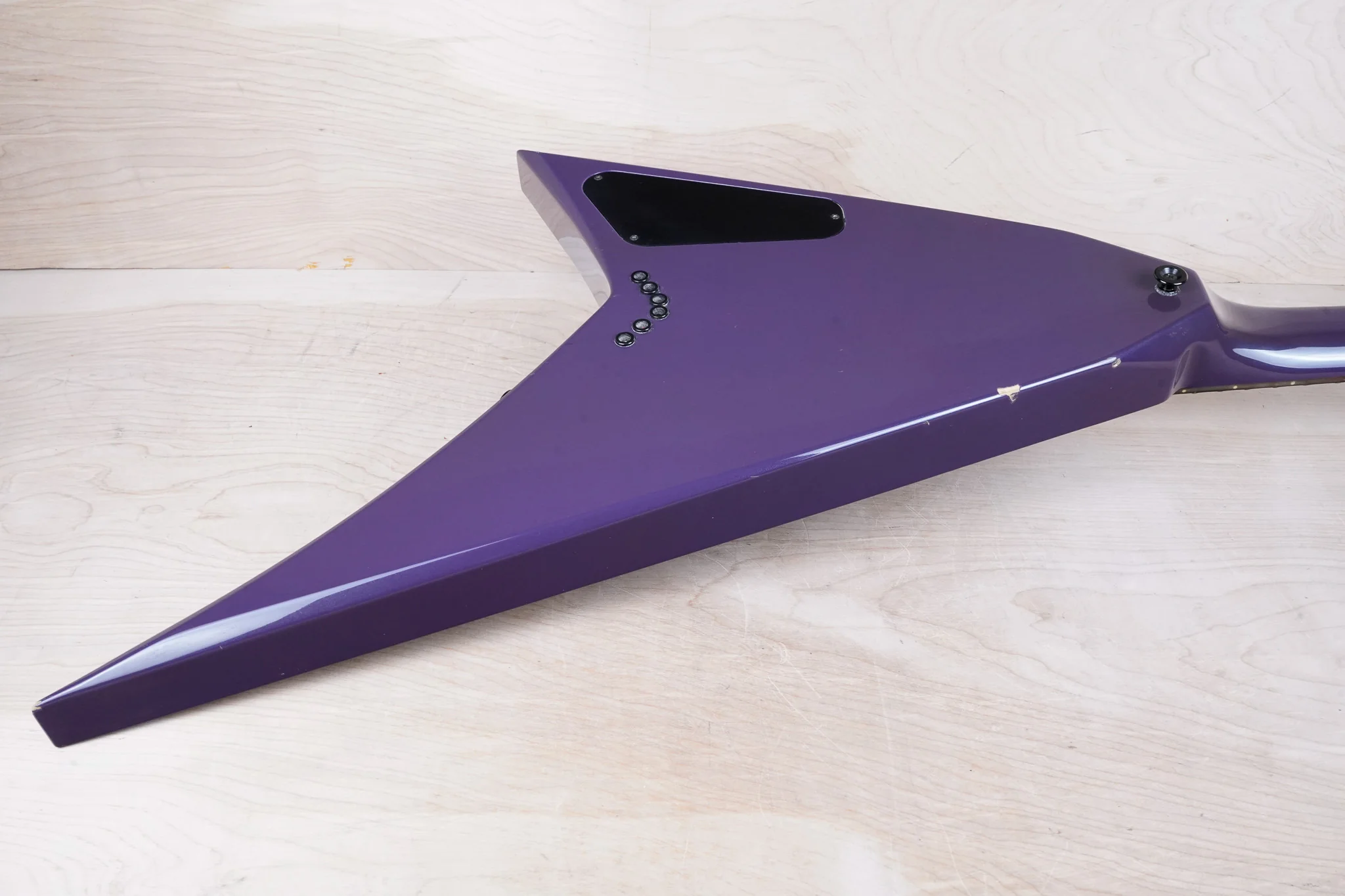 Jackson Randy Rhoads V RR Standard MIJ Neck Thru 1993 Blue Purple Japan w/ Bag - Image 14
