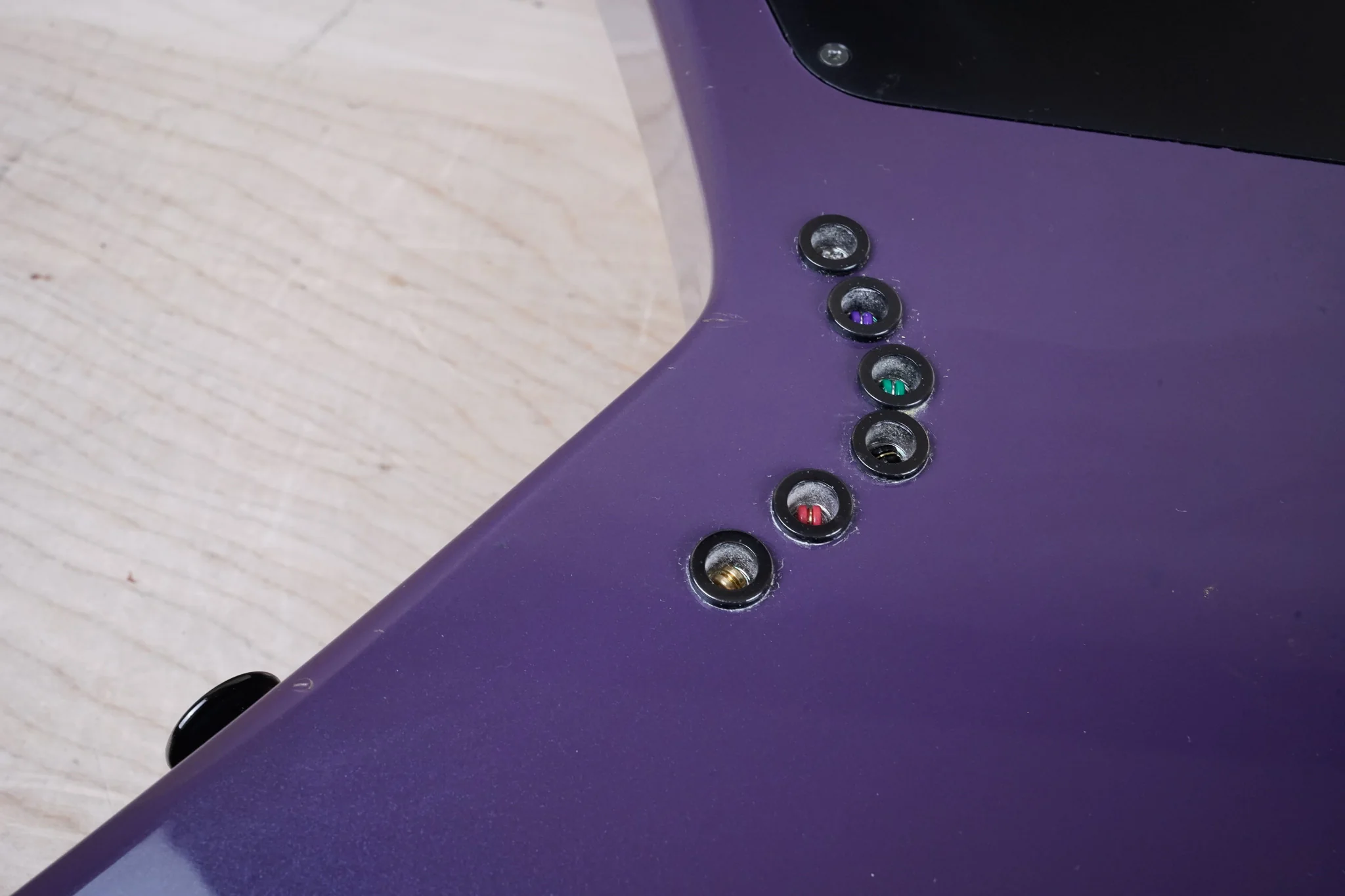 Jackson Randy Rhoads V RR Standard MIJ Neck Thru 1993 Blue Purple Japan w/ Bag - Image 18