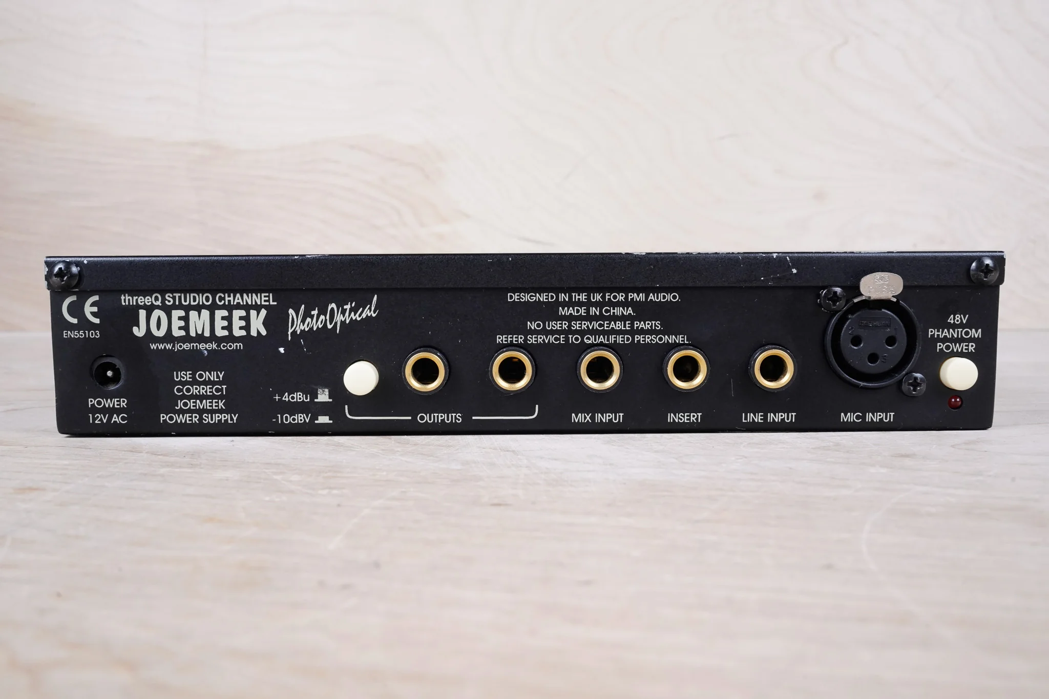 Joemeek threeQ Half-Rack Channel Strip Green Preamp Optical Compressor Equalizer EQ w/ Power Supply - Image 6