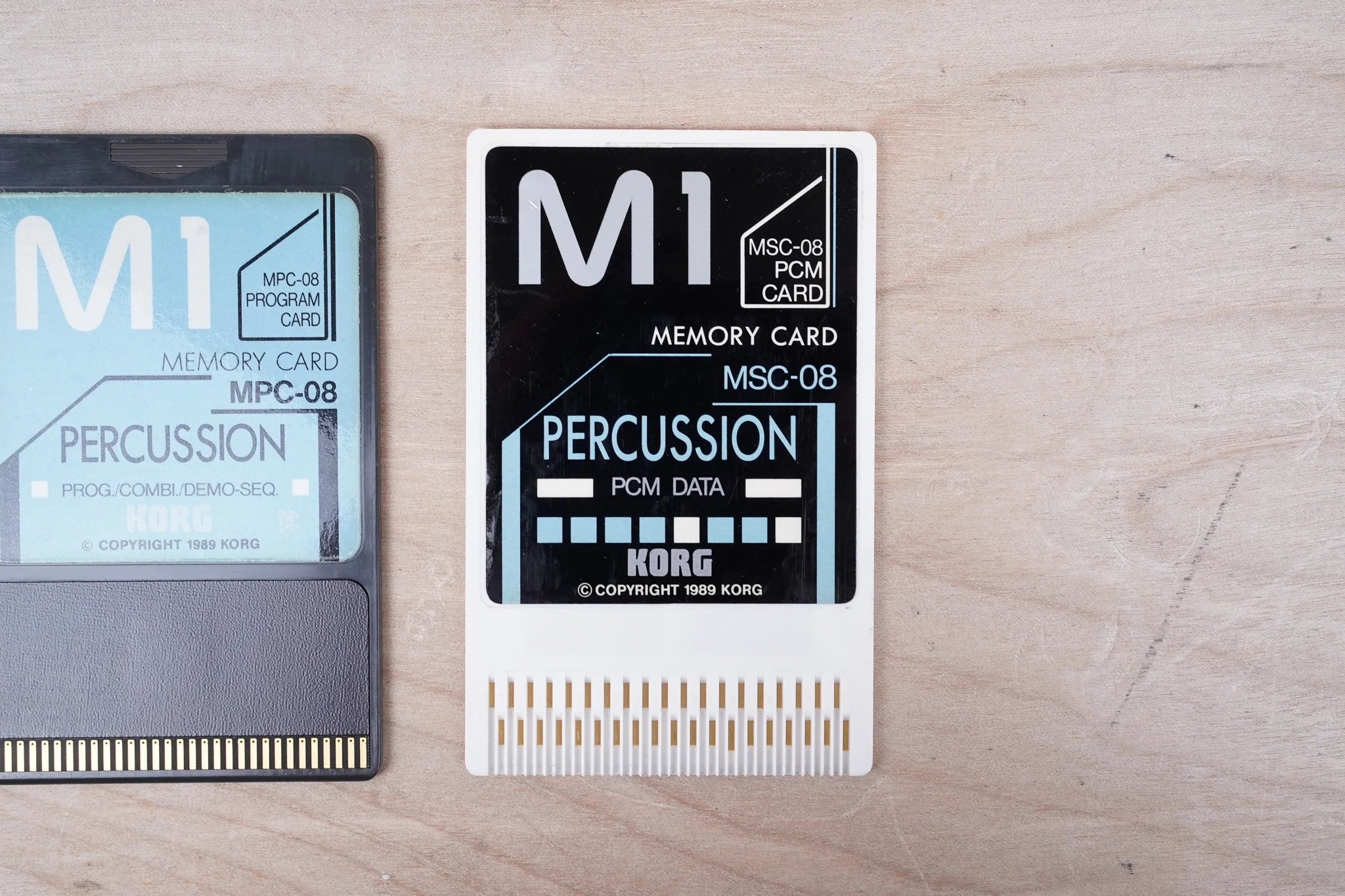 Korg M-1 MSC-08 and MPC-08 Percussion Memory Cards Set 1989 - Image 4