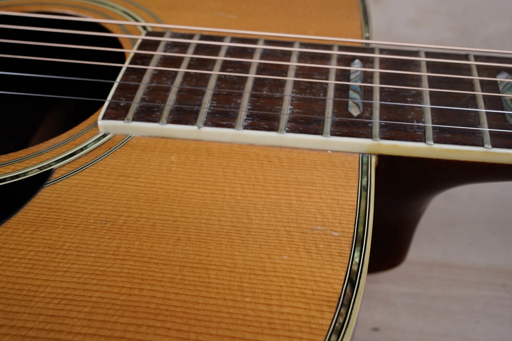 Morris W-50 Acoustic Guitar MIJ 1978 Natural Japan Vintage w/ Hard Case - Image 9
