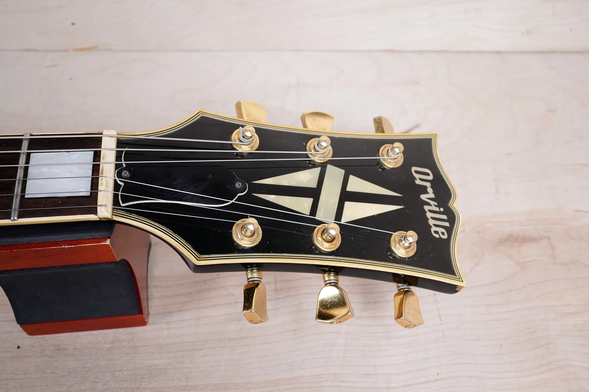 Orville LPC-75 Les Paul Custom MIJ 1990 Ebony Made in Japan w/ Bag - Image 3