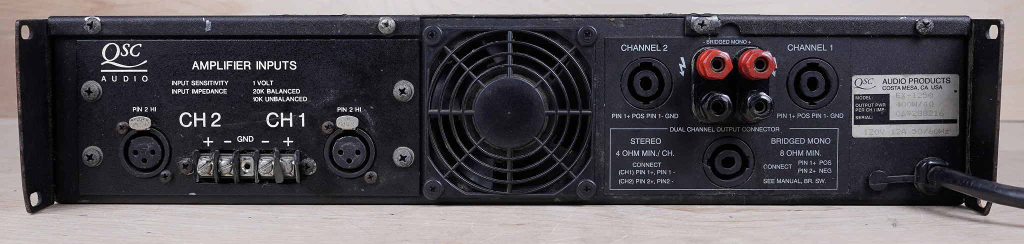 QSC EX 1250 2 Channel Commercial Power Amplifier Rackmount - Image 10