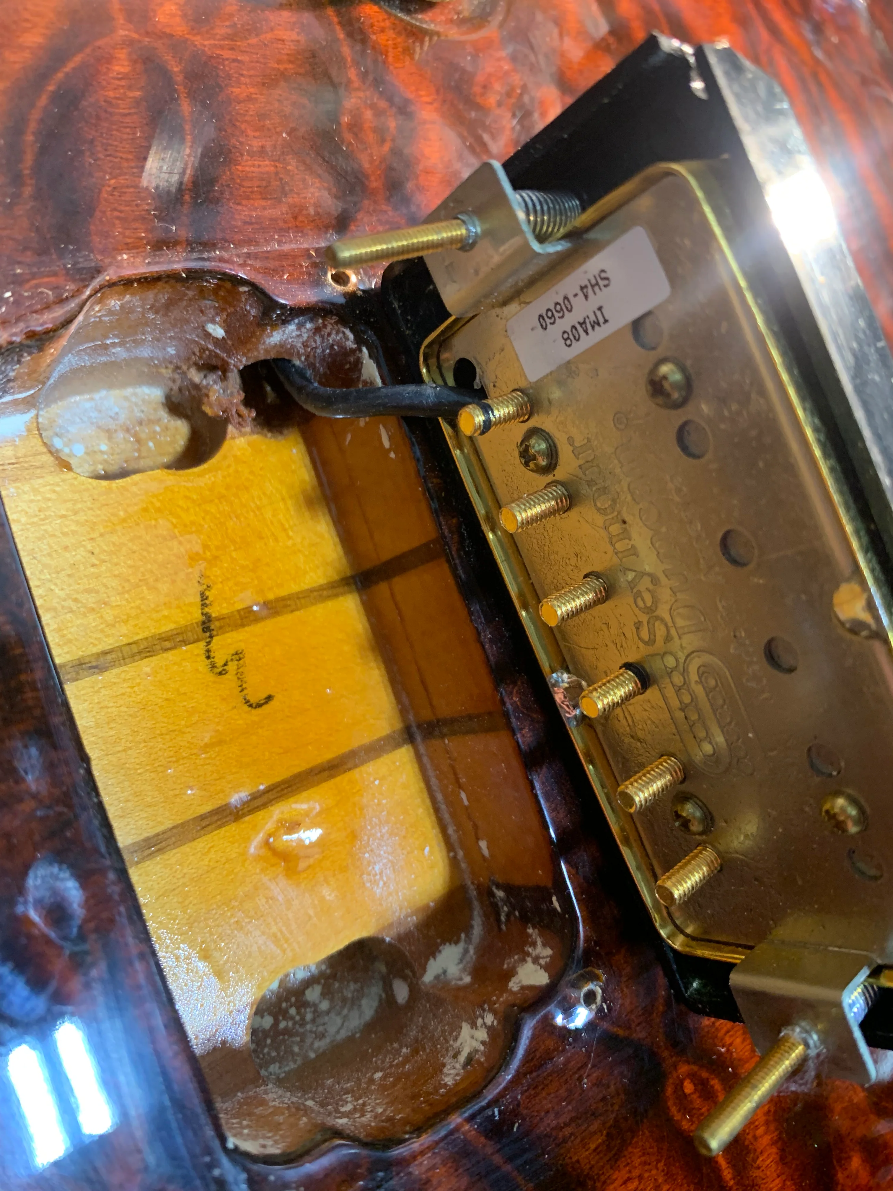 Schecter C-1 Classic 2005 Antique Amber Seymour Duncan Pickups w/ Bag - Image 21