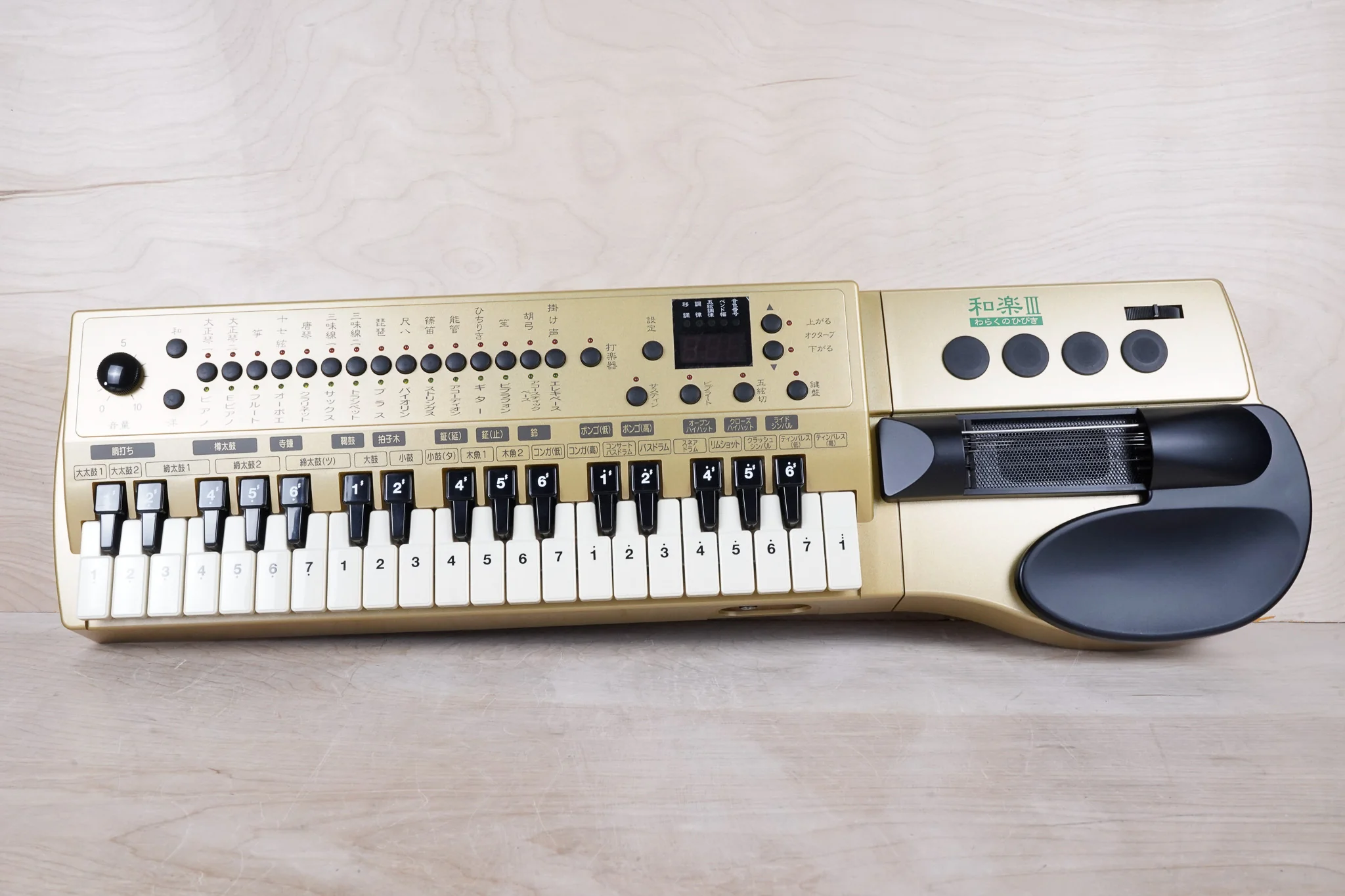 Suzuki Waraku III TES-371G Electric Nagoya Harp Taishogoto Koto Synth w/ Power Supply - Image 9