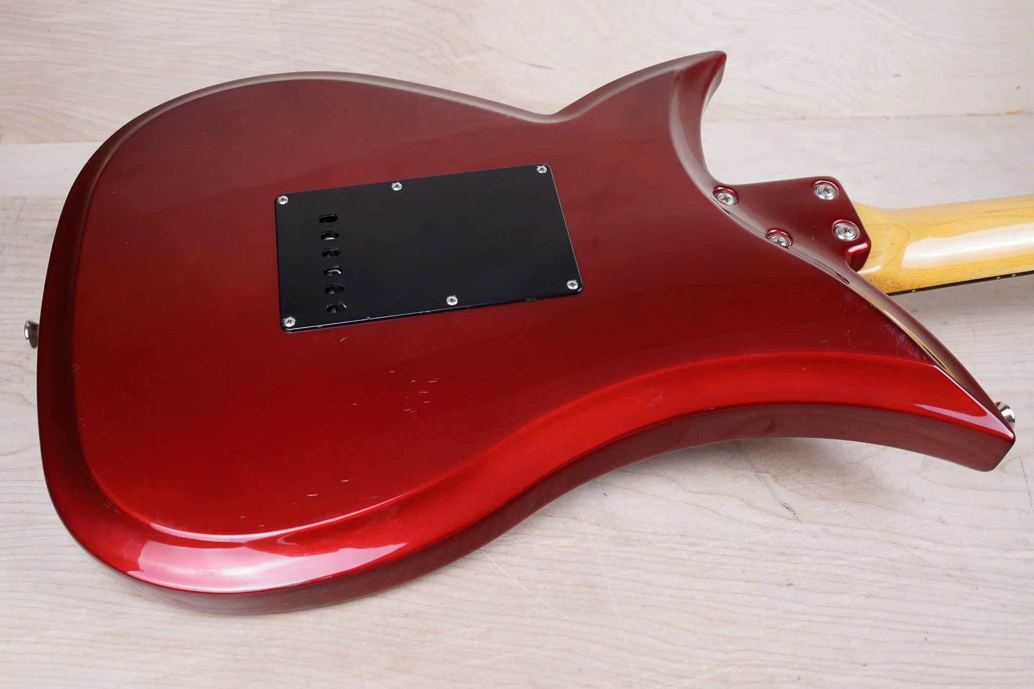 Tokai Blazing Fire Talbo Reissue SSS MIJ 1990's Metallic Red Seymour Duncan HHH Pickups Made in Japan w/ Bag - Image 14