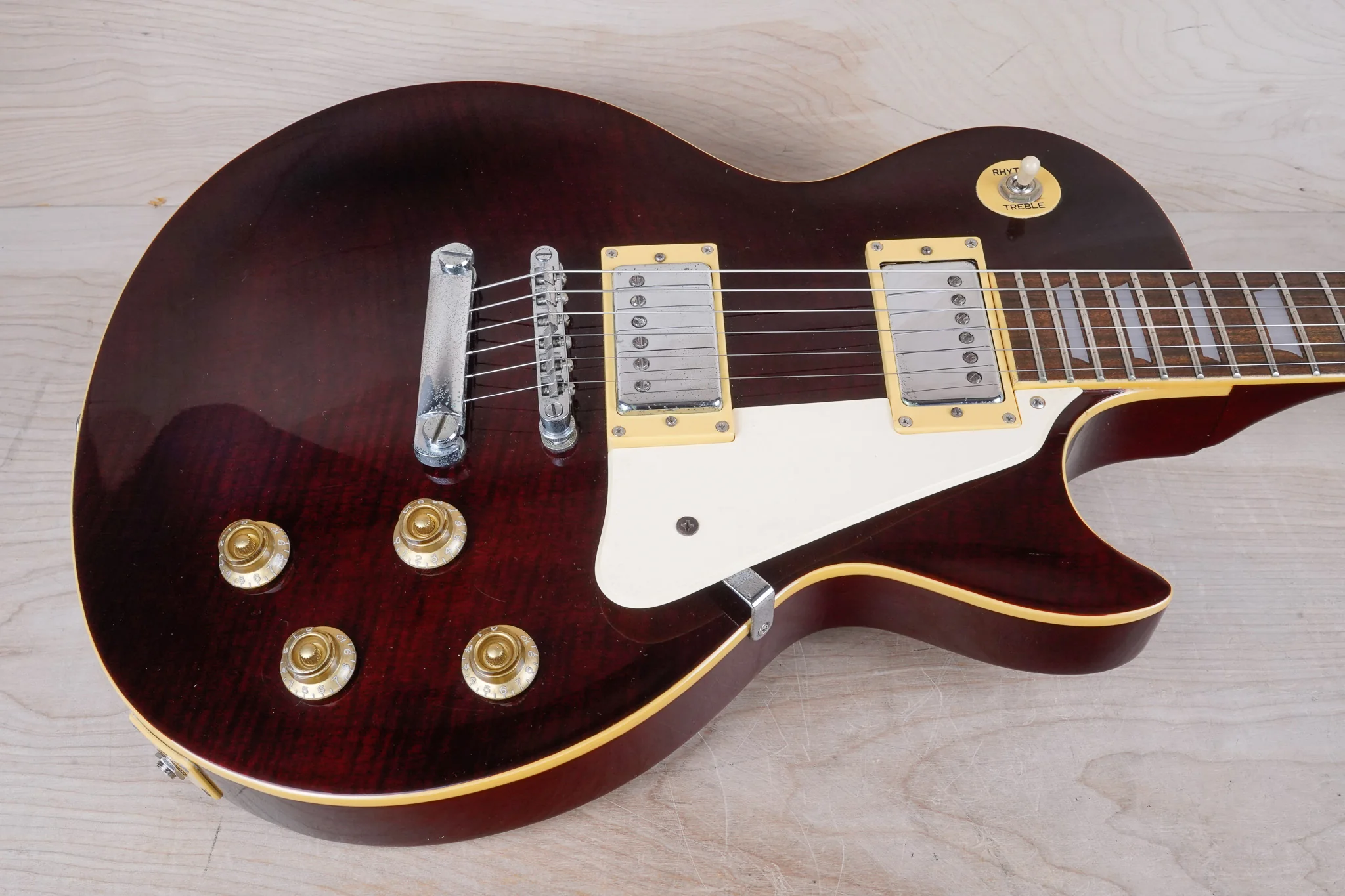 Tokai Love Rock ALS48 MIK 1999 See Through Dark Red w/ Bag - Image 4
