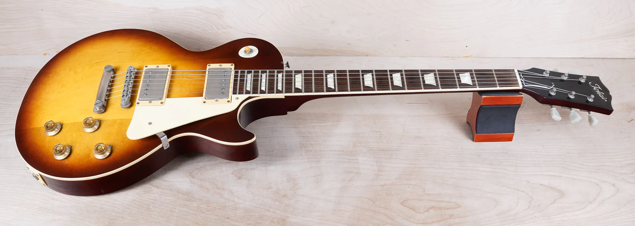 Tokai Love Rock Model LS-50 MIJ 1980 Brown Sunburst Maxon PAFs '59 Neck Profile Vintage Japan w/ Bag - Image 2