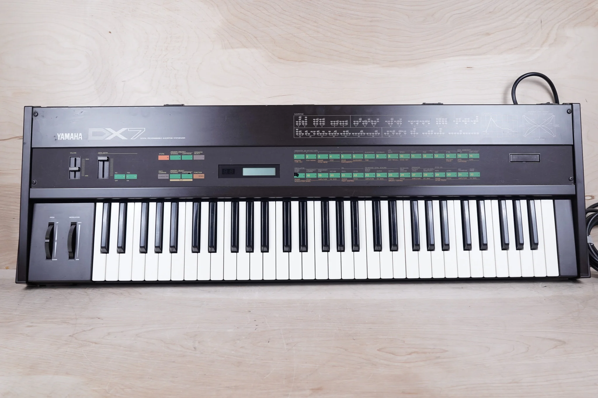 Yamaha DX7 Programmable Algorithm Synthesizer 1980s Brown Original Version Made in Japan MIJ - Image 13