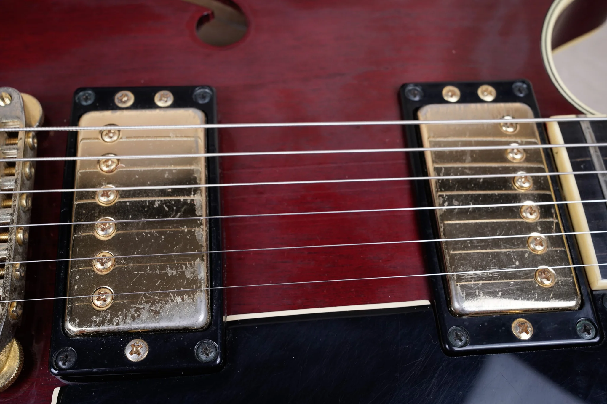 Yamaha SA-2100 Semi-Hollow Body MIJ 1984 Burgundy Vintage Made in Japan w/ Bag - Image 11