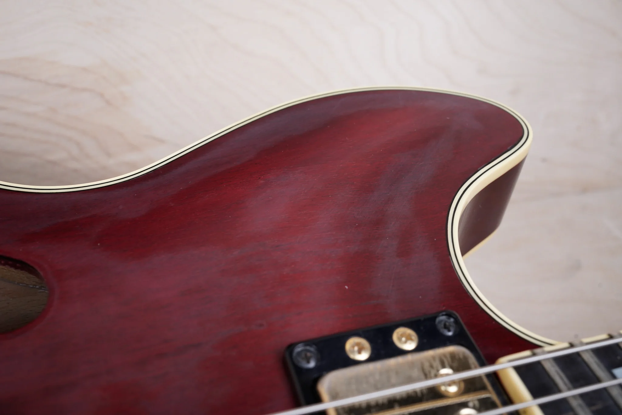 Yamaha SA-2100 Semi-Hollow Body MIJ 1984 Burgundy Vintage Made in Japan w/ Bag - Image 12