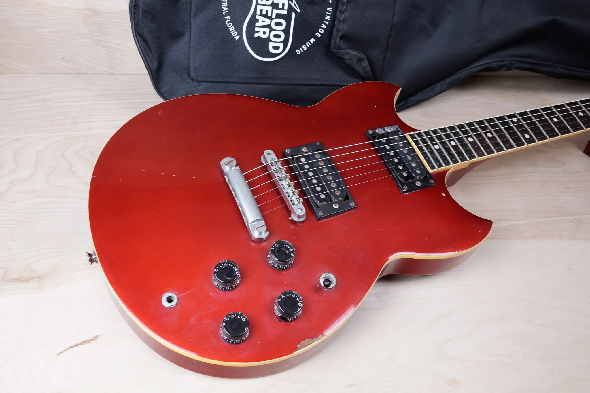 Yamaha SG-510 Made in Japan 1984 Red MIJ w/ Bag - Image 3