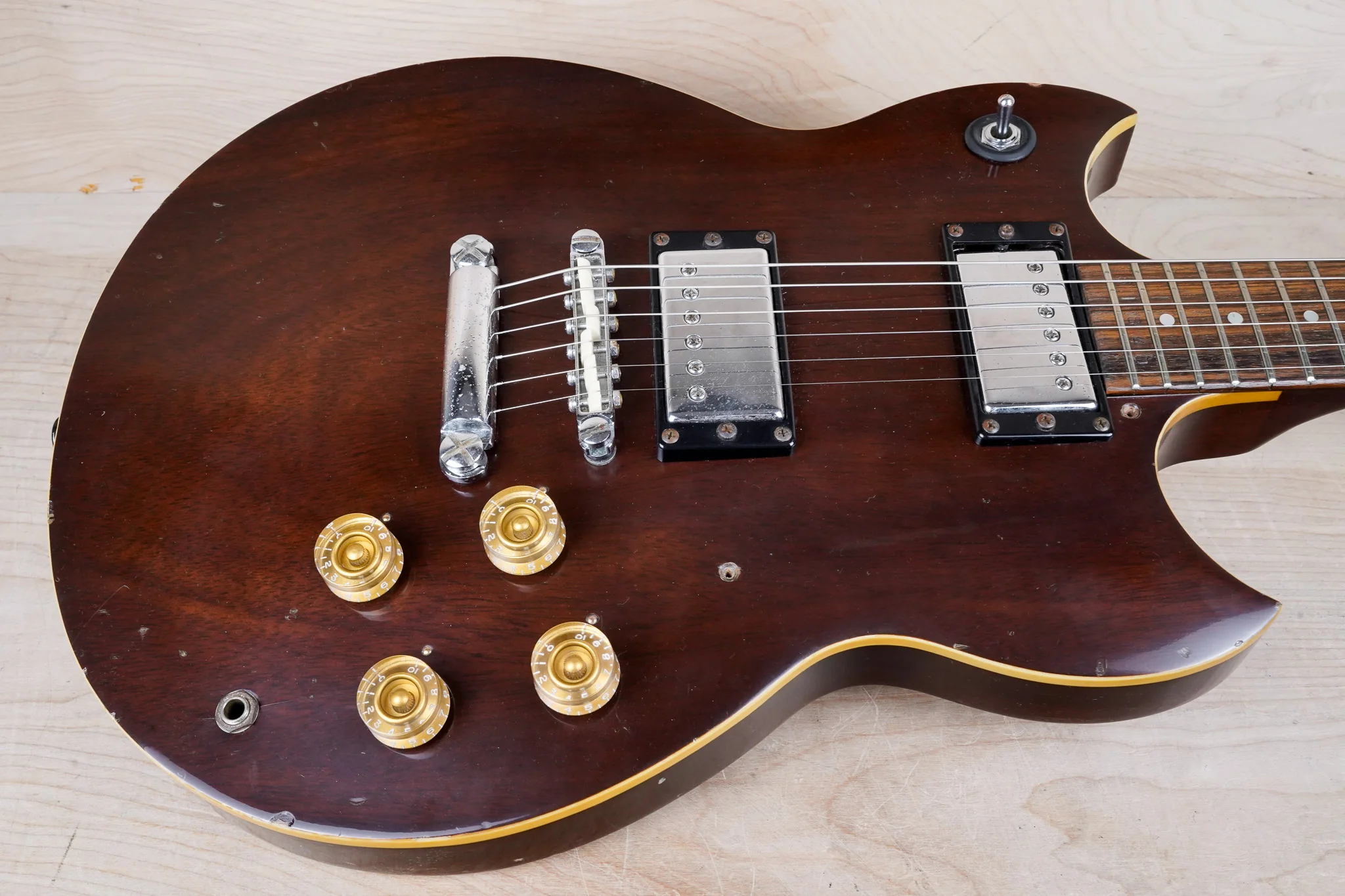 Yamaha SG-90 MIJ 1974 Walnut Vintage Japan w/ Bag - Image 4